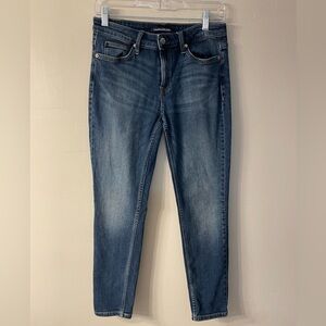 Calvin Klein Womens Blue Medium Wash Denim Pockets Skinny Leg Jeans Size 8